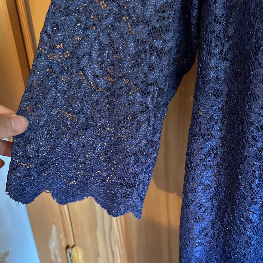 Alex Evenings Midnight Lace Ensemble - Picture 2 of 8